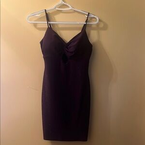 City Studio Mini purple sparkly cutout dress size S